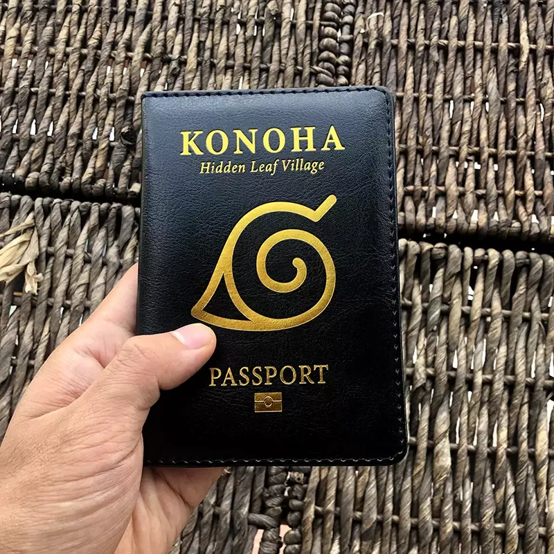 Custodia per passaporto konoha alla moda custodia da viaggio per Anime per passaporti