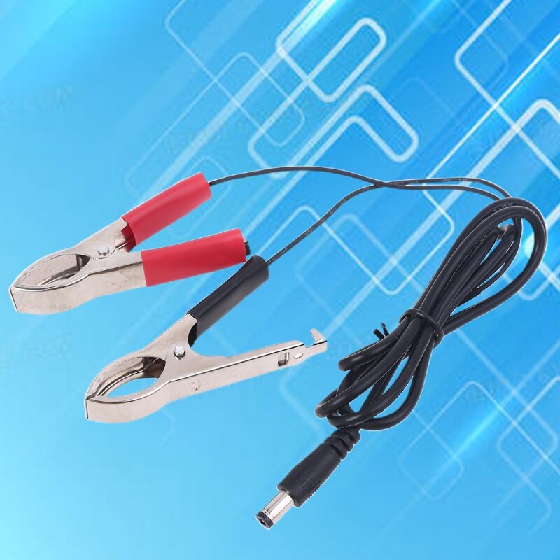 5.5x2.1mm for DC Power Plug Male Connector to Dual Clip Cable Cord 100 Dropship