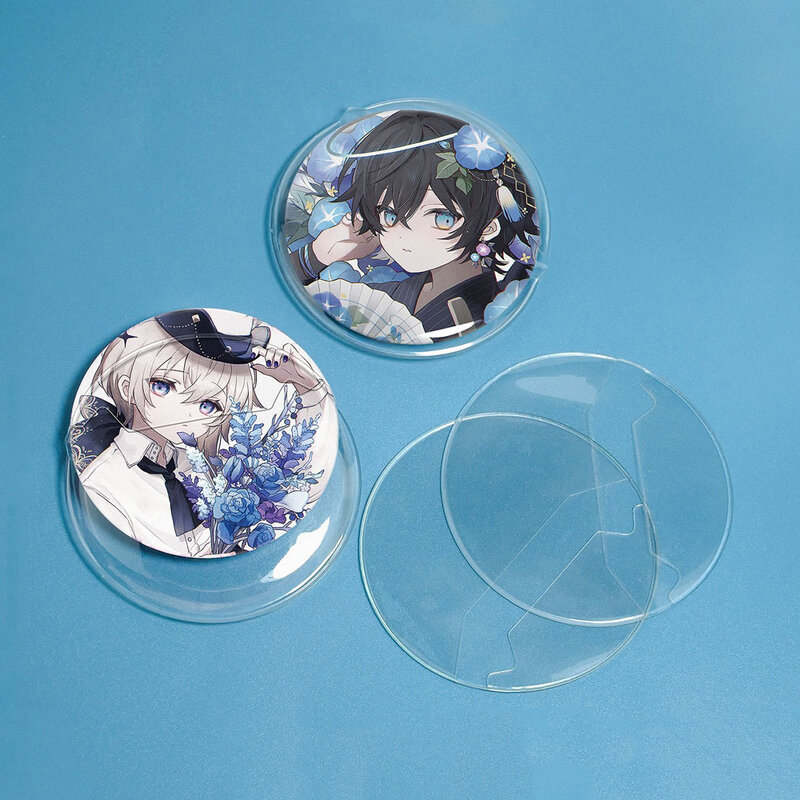 5 Stück ita Tasche Pin Case Abzeichen Protector transparente Hülle für Anime Abzeichen Pins Dekoration Cartoon japanische ita Tasche Zubehör