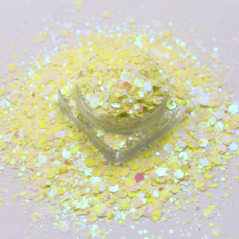 10g/Bag Special Opal Chunky Mixes Glitter Sparkly Pigment  For Nail Polish Body Face Hair Makeup Manicure Decoration Accessories
