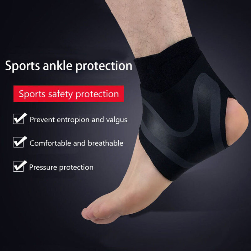 Compressão ajustável tornozelo manga elástica tornozelo cinta guarda pé anti-entorse apoio calcanhar protetor cinta protetor pernas