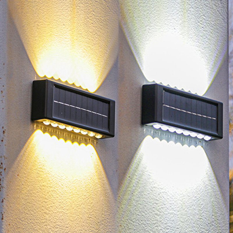 Applique Murale Solaire à LED, Imperméable, Éclairage d'Extérieur, Luminaire Décoratif de Paysage, Idéal pour un Jardin ou une Cour
