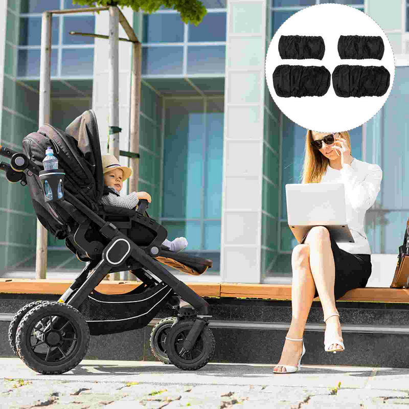 Enjoliveur de roue de poussette pour bébé, housse de protection, anti-poussière et étanche, 4 pièces
