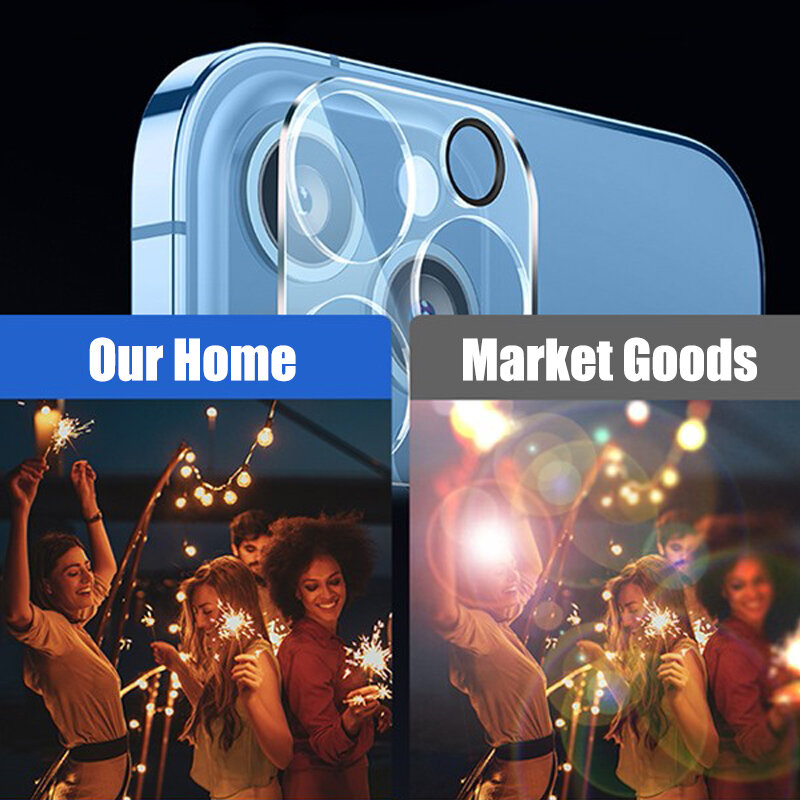 Protectores de vidrio HD para cámara trasera de iPhone, película protectora de lente para iPhone 13, 11, 12, 14 Pro Max, 14, 13, 15 PRO MAX, 4 unidades