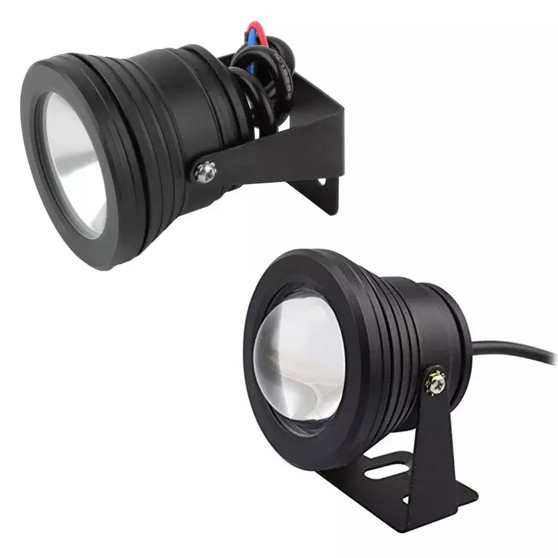 Luz LED de inundación subacuática impermeable, reflector, lámpara de coche, Bombilla cuadrada, lente plana o convexa, cc 12V, 10W