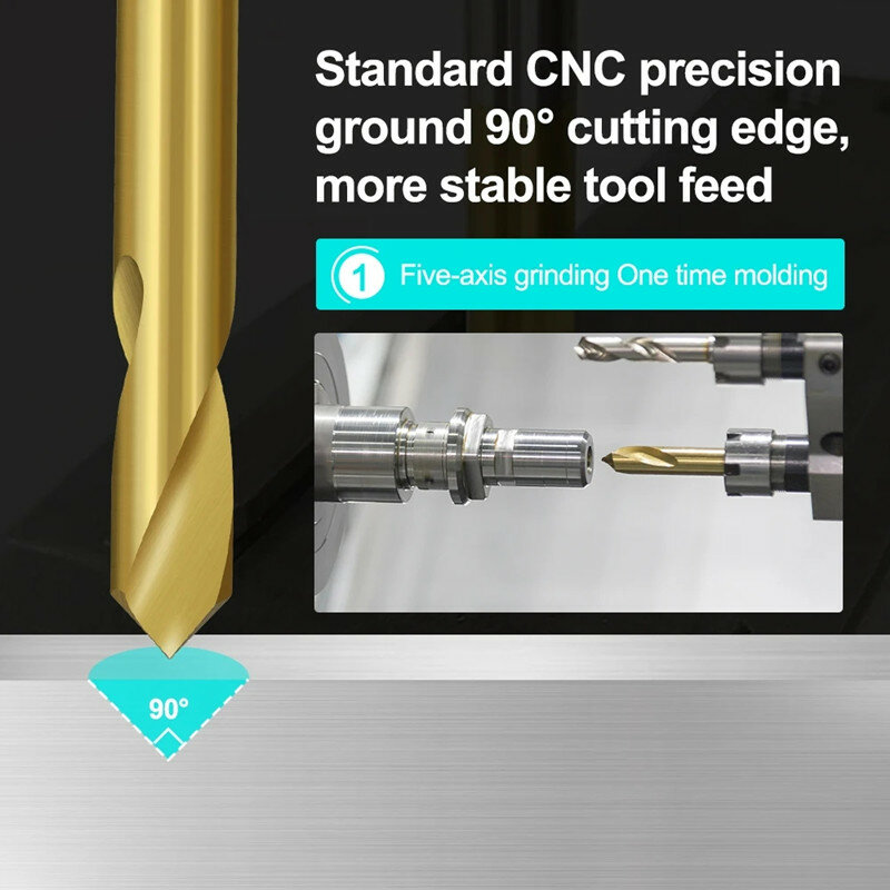 センタリングドリル,CNC工作機械用に使用される3〜12mm,M35-CO hss 90度