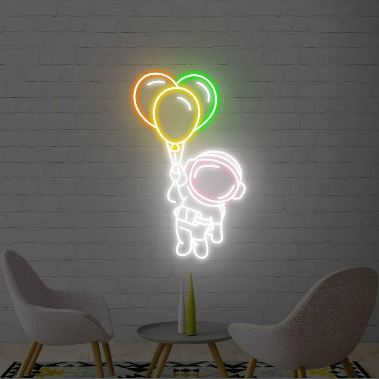 Astronauta LED Neon Sign para Casa, Art Decor Personalizado, Decoração Do Quarto Interior, Decoração Da Parede