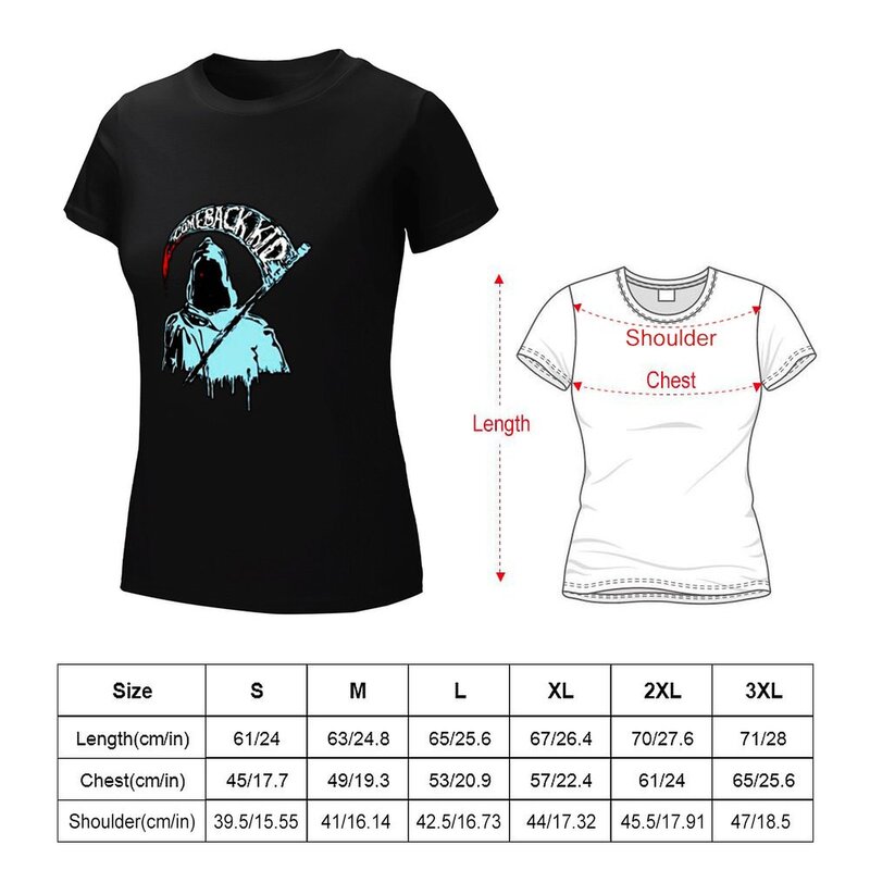 T-shirt Uniback KID BAND para mulheres, roupas femininas, tops plus size, roupas com o melhor logotipo