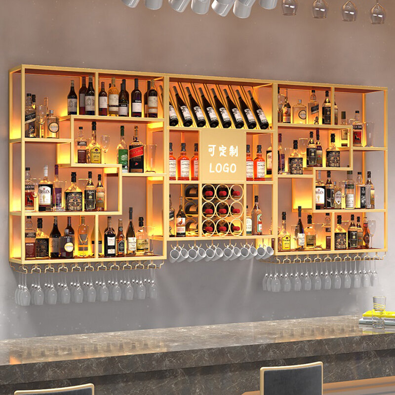 خزانة بار صناعية حديثة ، خزانة نبيذ تقليدية للمطاعم ، معدن النادي ، أثاث خمور Botellero Vino