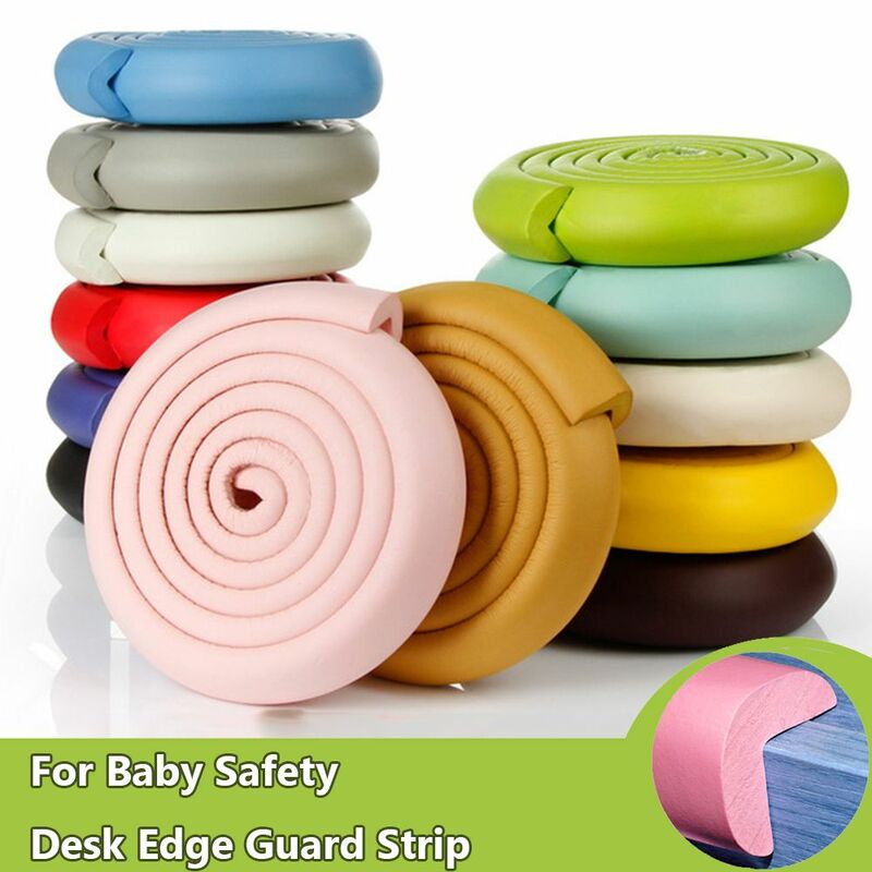Cojín de protección Extra grueso para niños, Tira protectora de borde de mesa anticolisión, parachoques de esquina de escritorio, seguridad para bebés, 2M