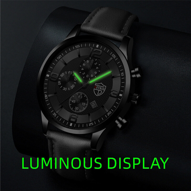 Luxury Mens Watches Waterproof Calendar Watch for Men Luminous Display Quartz Watch Fashion Male Sports Watch Boys Wristwatch