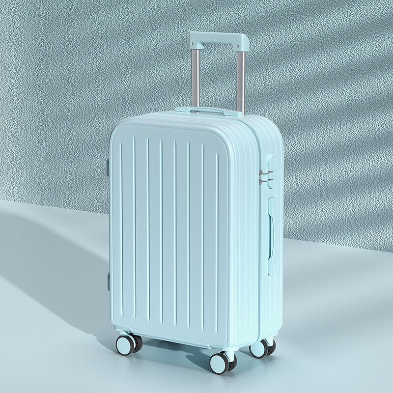 PLUENLI-maleta de equipaje de color caramelo para hombre y mujer, Maleta seca con contraseña de embarque, rueda Universal, nueva