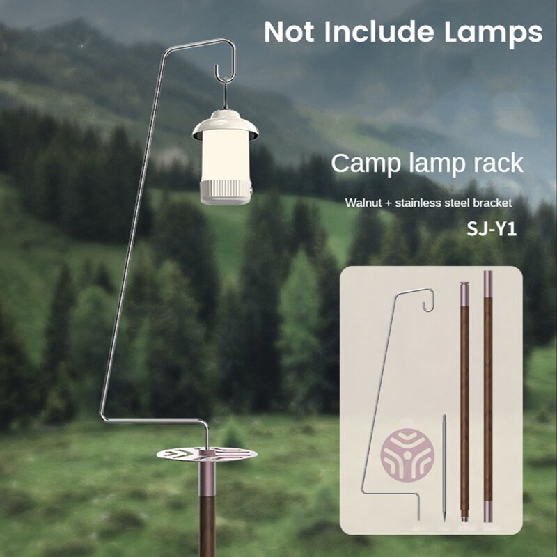 Poste de lámpara de Camping al aire libre, soporte de luz de Camping, almacenamiento portátil, soporte de luz plegable