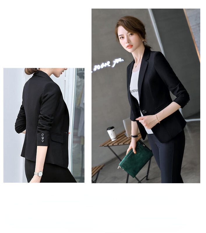 Casaco feminino de terno de escritório, moda primavera e outono, blazers de lazer, novo, 2024