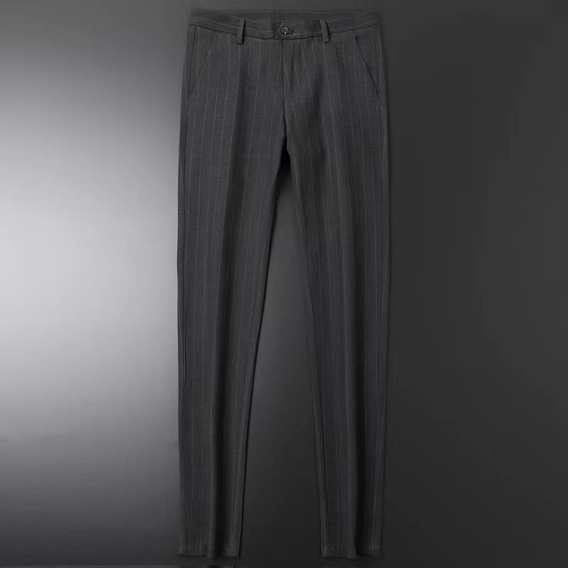 Новинка 2023, мужские узкие Костюмные брюки, мужские прямые строгие брюки для офиса и работы, мужские свадебные строгие брюки D166