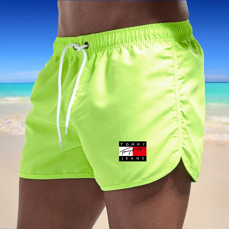 Nowe letnie kąpielówki Fitness sportowy szorty do biegania męskie plażowe luksusowe szorty plażowe męskie