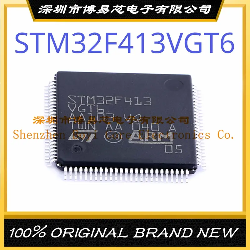 Pacote stm32f413vgt6 LQFP-100 arm Cortex-M4 100mhz flash: 1mb ram: 320kb mcu (mcu/mpu/soc)