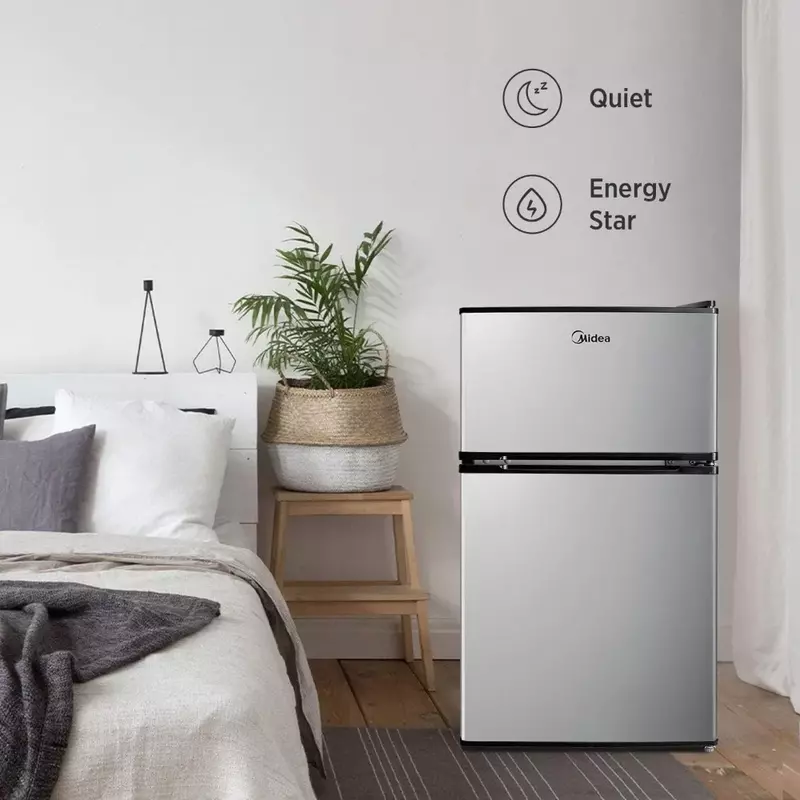 Refrigerador compacto New-WHD-113FSS1, 3,1 cu ft, acero inoxidable