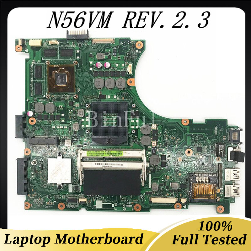 고품질 ASUS N56VM N56V N56VV N56VZ N56VB N56 N56VM REV.2.3 N13P-GL-A1 HM76 노트북 마더 보드 100% 테스트 OK