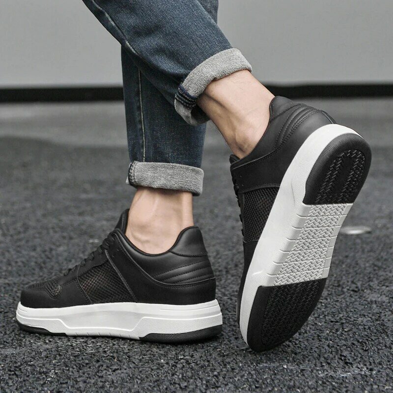 Man Summer Elevator Shoes Comfortable Breathable Chunky Sneakers for Men Height Increase Insole 6cm Casual Shoes Lift Sports