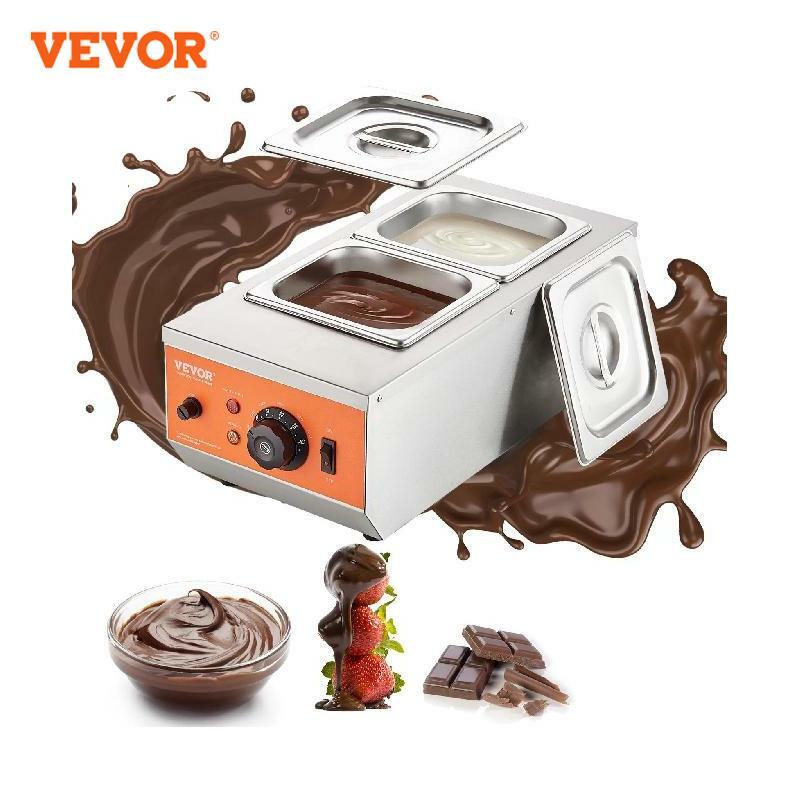VEVOR-máquina eléctrica de templado de Chocolate, 2 y 3 tanques, olla de fusión en cascada para cocina, electrodoméstico