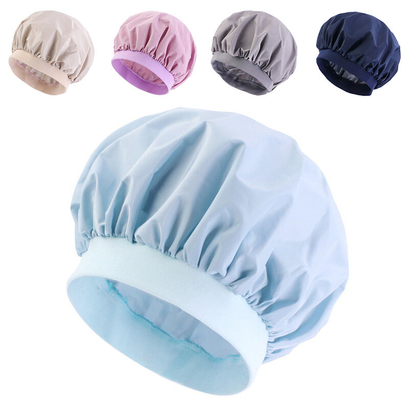 Chapeau de bain élastique imperméable pour femme, couvre-cheveux de douche, bonnet de bain, bonnet de beauté pour permanente, bonnet anti-poussière, accessoires pour cheveux