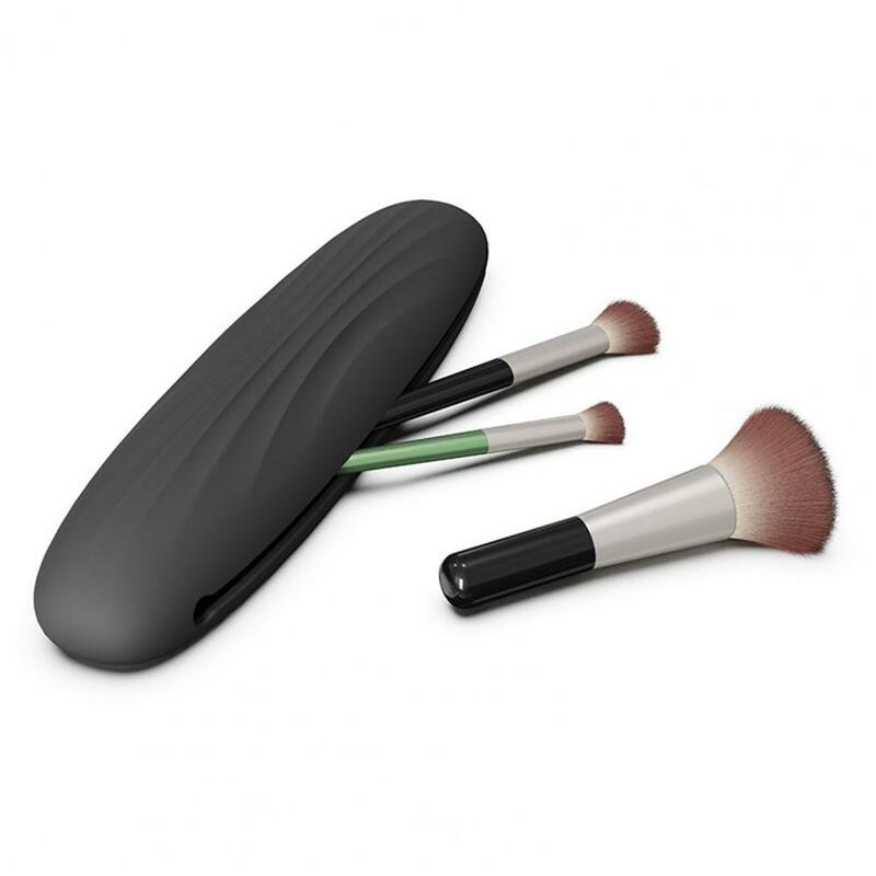 Makeup Brush Case Waterproof Storage Portable Small Size Makeup Brush Holder Geometric Makeup Brush Organizer for Outdoor