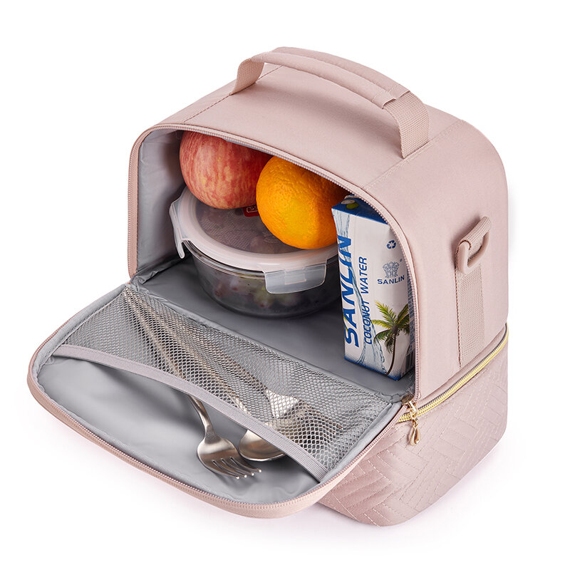 Draagbare Thermische Lunch Tas Voor Vrouwen Picknick Voedsel Koeler Tassen Geïsoleerd Geval Duurzaam Waterdicht Lunchbox Voor Schoolkinderen