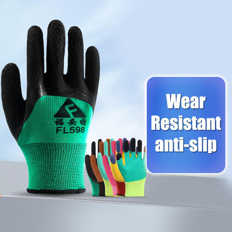 1pairs Winter Warm Tire Rubber Wear-resistant Anti-slip Labor Protection Gloves Nitrile Gloves Construction Gardening Gloves