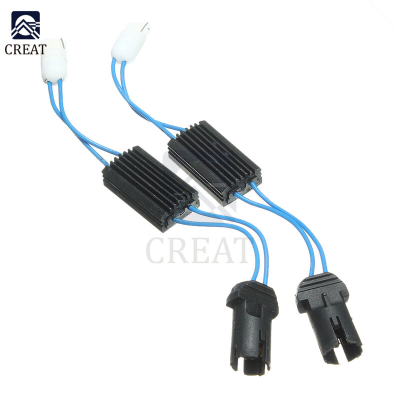 Dekoder Pembatalan Peringatan LED 12V Kabel T10 untuk 501 T 10 W5W 192 168 Lampu LED Mobil Resistor Beban Kesalahan