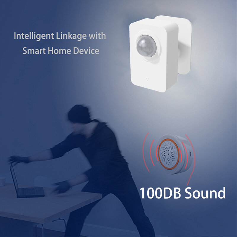Tuya Draaibare Wifi Beweging Menselijke Sensor PIR Bewegingsmelder Smart Life APP Controle USB Voeding Smart Home Alarmsysteem