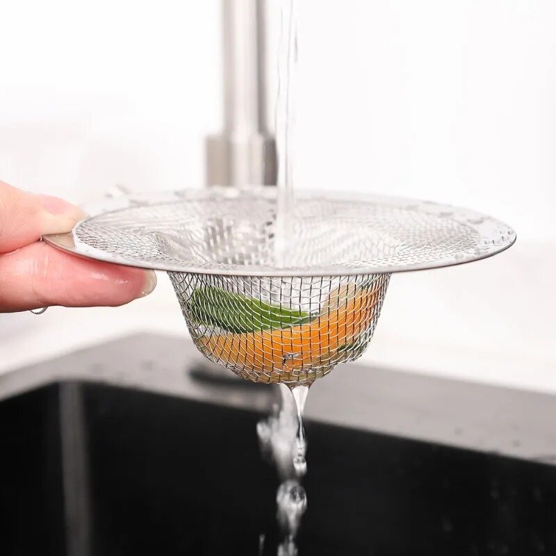 Filtro per lavello da cucina in acciaio inossidabile filtro a rete filtri per filtri per fori di scarico tappo per bagno scarico a pavimento catcher per capelli