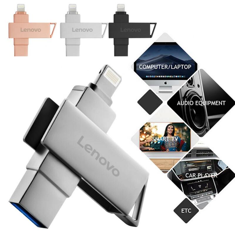 لينوفو-OTG فلاش حملة القلم ، USB فلاش حملة آيفون ، آي باد ، أندرويد ، عصا الذاكرة للكمبيوتر ، 2 تيرا بايت ، 128GB ، 1 تيرا بايت بندريف ، 2 في 1