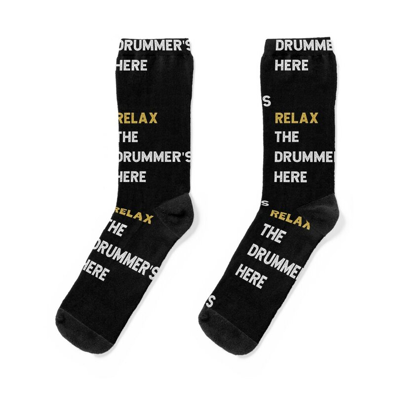 Entspannen Sie die Drummer hier Socken Geschenke Sports trümpfe Anti-Rutsch-Socken für Frauen Männer
