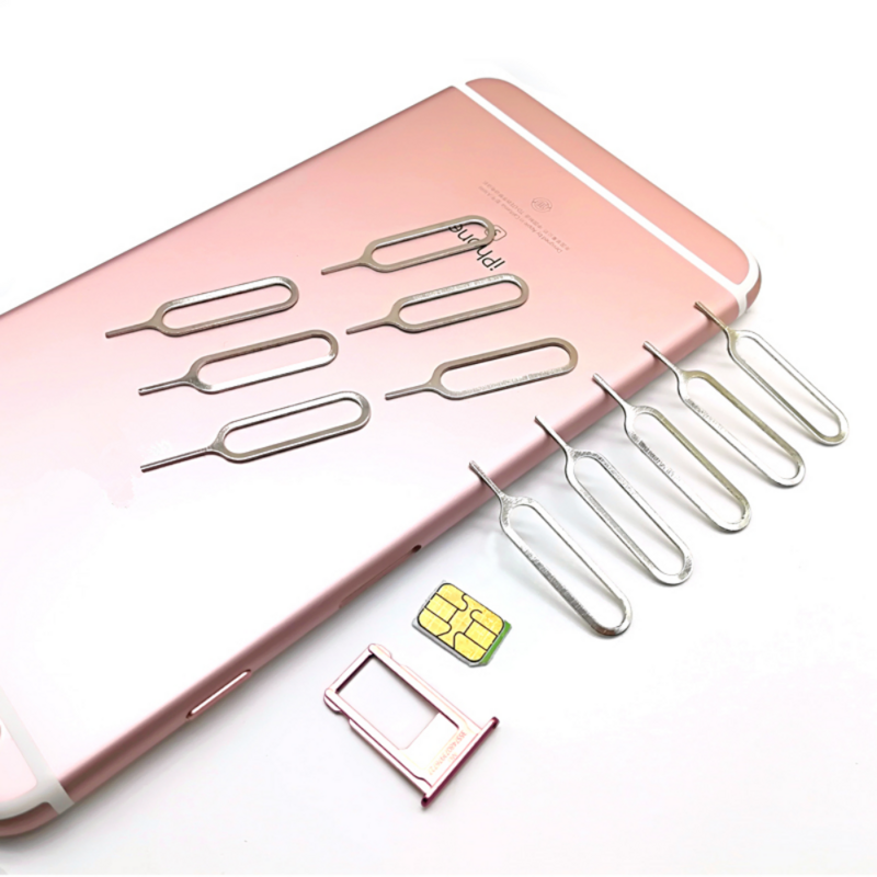 Universal Sim Card Remover Bandeja, Anti-Perdido Cartão Pin, Ejetar Ferramenta, Fit para iPhone 11, 14, X Max, Xiaomi, Samsung, 100Pcs