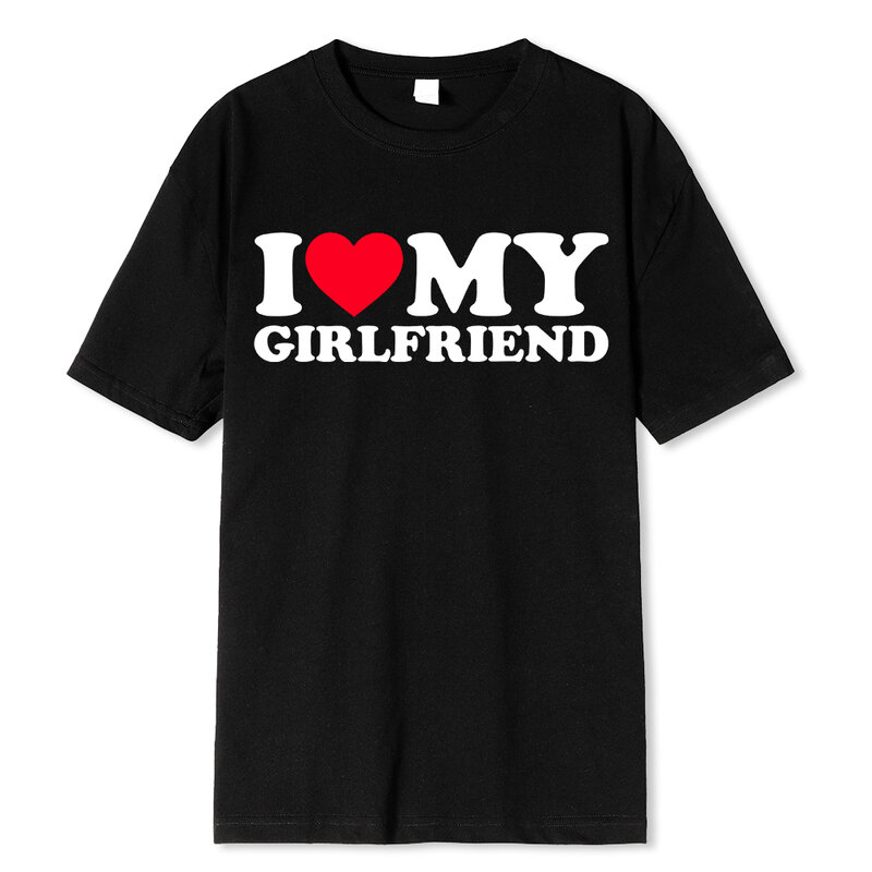 Camiseta con frase I Love My Boyfriend para hombre, ropa divertida de novio, I Love My Girlfriend, So Please Stay Away From Me, BF, GF, Quote Gift, Tops