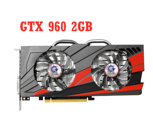 C ccting GTX 960การ์ดจอ GDDR5 128Bit 2GB สำหรับการ์ด NVIDIA VGA GeForce GTX960 HDMI GTX 750 Ti 950 1050 1060ใช้สำหรับ ASUS