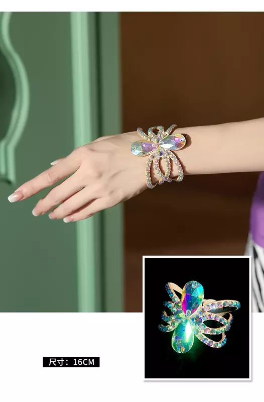 Bracelet diamant fait main Super Flash avec accessoires, bouton de doigt spécial, danse du ventre financièrement, nouvelle performance, chaud