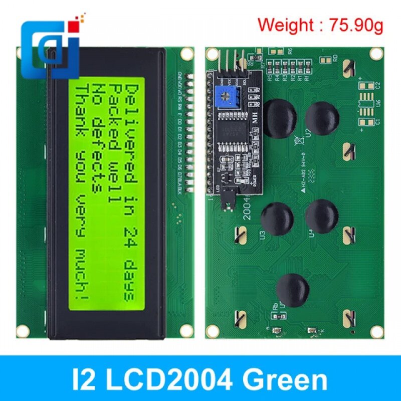 JCD-Módulo adaptador de interfaz serie para Arduino, LCD2004, I2C, 2004, 20x4, 2004A, pantalla azul/verde, HD44780, caracteres LCD /w, IIC/I2C