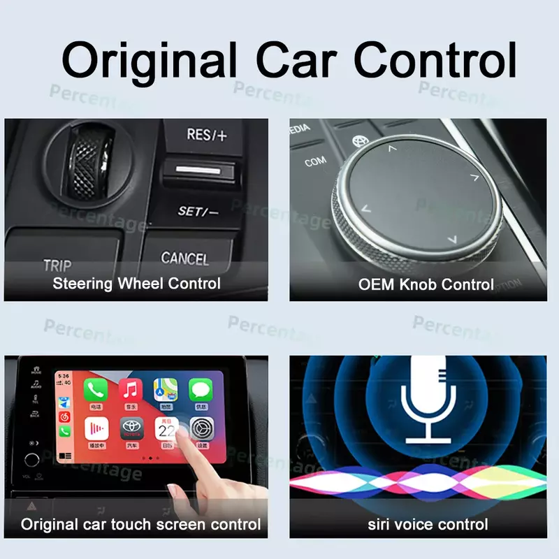Mini Dongle CarPlay sem fio, AI Box para Apple Carplay, OEM Wired CarPlay, Dongle USB, Adaptador sem fio
