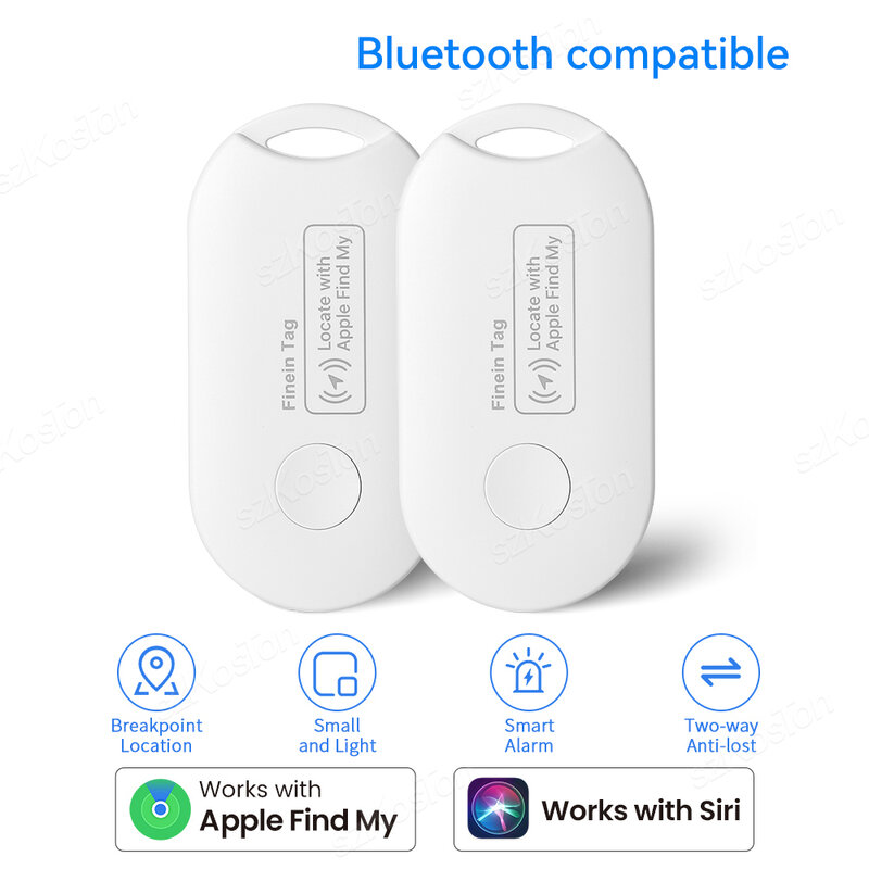 Smart Tag Mini GPS Tracker Key Finder Locator with iOS Find My Bluetooth-compatible Tracker for Keys Wallet Bags Suitcase