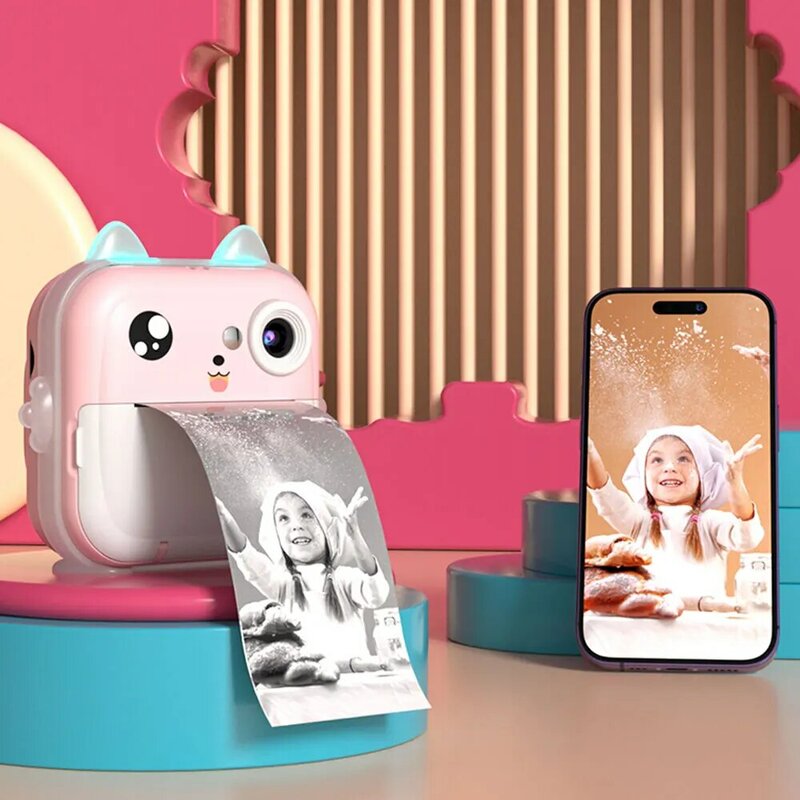 Mini Photo Printer For IPhone/Android,Children Instant Print Camera Kids Video Photography Digital Photo Camera Toy Mini Thermal