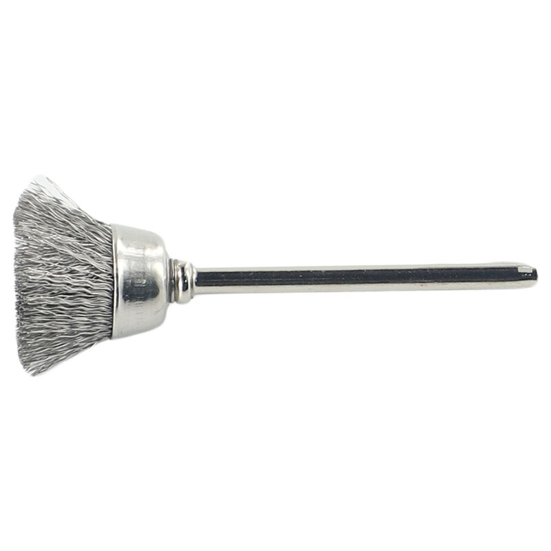 Abrasive Tool Wire Brush Rotary Tool Silver Stainless Steel Stripping Residue Wire Brushes 3.0mm Shank Abrasive Tool