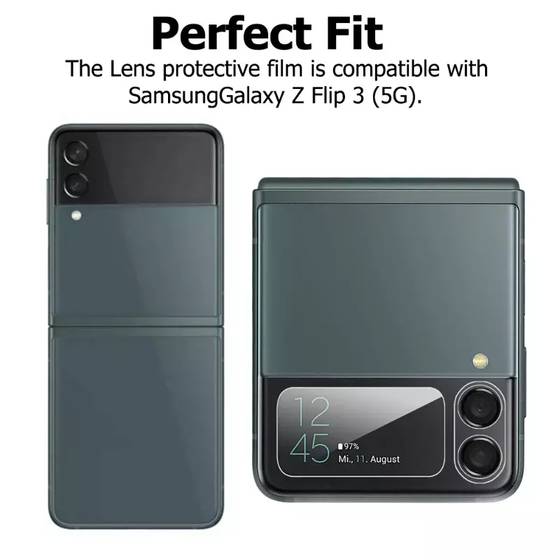 Защитная пленка для объектива камеры Flip4 Flip3 для Samsung Galaxy Z Flip 4 3, Защитная пленка для объектива камеры с полным покрытием