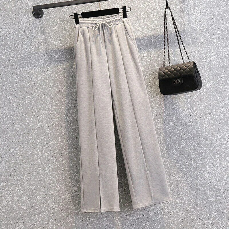 Women Casual Oversize Pants 2022 Fashion Gray Joggers Sweatpants Loose Track Black Jogging Trousers for Women Female New 17660