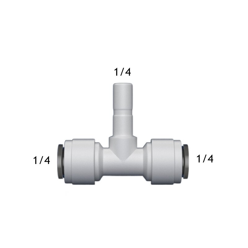Typ trójnika RO montaż wody męski gwint żeński szybkie połączenie 1/4 3/8 wąż rura PE złącze filtr wody części odwróconej osmozy