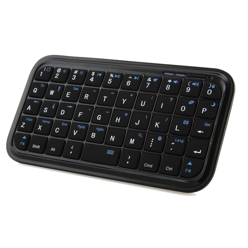 Mini teclado sem fio portátil, teclado de mão bluetooth para iphone, telefone inteligente android, tablet, laptop, pc
