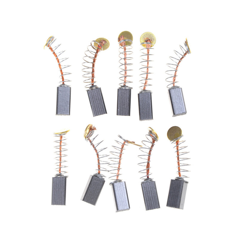 10 pçs mini escovas de carbono peças reposição broca moedor elétrico substituição para motores elétricos ferramenta rotativa 4 estilos