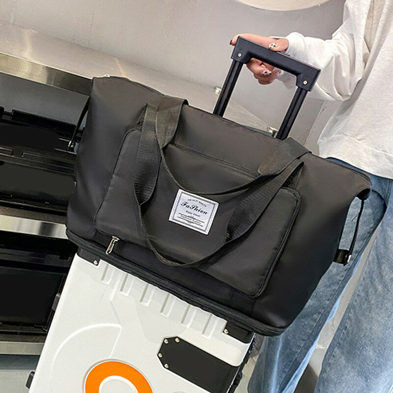 Waterproof Sports Fitness Bag Adjustable Gym Yoga Bag Big Travel Duffle Handbag for Women 2022 Weekend Traveling bag