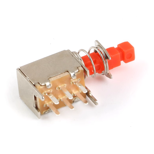 プッシュストムパワースイッチをロックするセルフリセット、水平プッシュプルキー、6ピン配線フット、青と赤、a03、a04